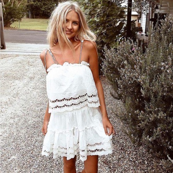 Seven Wonders Alannah Short Cotton Skirt White Lined Size US 4 fits like XS NWT - Picture 11 of 15